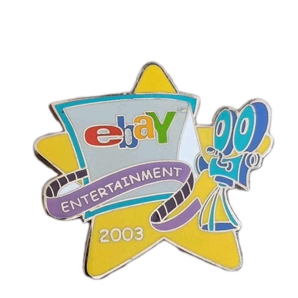 Vintage 2003 eBay Live Entertainment Category Enamel Hat Lapel Pin Pinback